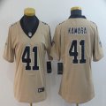 Women Nike New Orleans Saints #41 Alvin Kamara Yellow NFL Jersey Inverted version