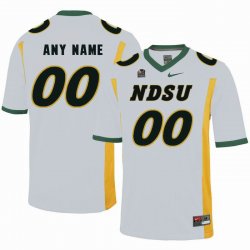 Custom (NDSU) North Dakota State Bison white college football jersey