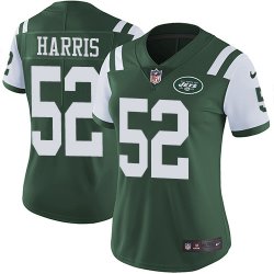 Women Nike New York Jets #52 David Harris Green Color Rush Limited Jersey