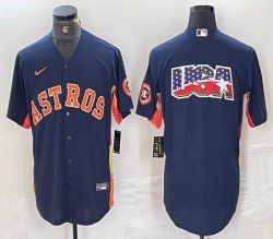 Nike Houston Astros blank blue majestic baseball jersey 04