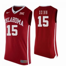 Custom Oklahoma Sooners #15 Grant Quinn College Basketball Jersey - Red