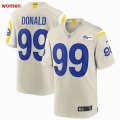 Women Nike Rams #99 Aaron Donald beige Color Rush Limited Jersey