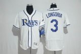 Tampa Bay Rays 3# Evan Longoria white Flexbase Authentic Collection Jersey