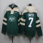 Custom New York Jets #7 Smith Green NFL Hooded Sweatshirt