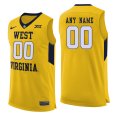 Custom West Virginia yellow ncaa basketball jersey