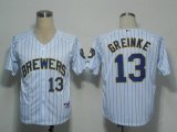 MLB Jerseys Milwaukee Brewers 13 Greinke White