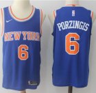 Nike New York Knicks #6 Kristaps Porzingis blue nba basketball jersey