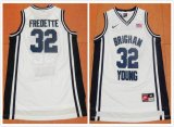 Brigham Young #32 Jimmer Fredette white ncaa basketball jersey