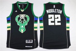 Milwaukee Bucks #22 Khris Middleton black Stitched NBA basketball Jerseys