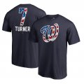 Men's Washington Nationals Trea Turner Fanatics Branded Navy 2018 Memorial Day Banner Wave Player T-Shirt