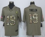 Nike Minnesota Vikings 19 Thielen Olive Camo Carson 2017 Salute to Service Limited Jersey