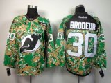 reebok New Jersey Devils 30 BRODEUR green camo NHL Jerseys