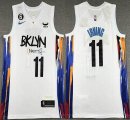 Nike Brooklyn Nets #11 Kyrie Irving white NBA Jerseys City version 6 patch -XD