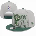 2023 Milwaukee Bucks gray NBA Snapback Hats