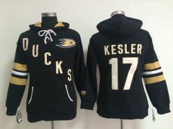 Women Anaheim Ducks Ryan Kesler 17# black nhl Hooded Sweatshirt