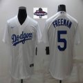 2024 World Series Champions Los Angeles Dodgers #5 Freddie Freeman white majestic baseball Jerseys-BD