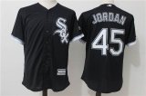 chicago White Sox #45 Michael Jordan black majestic baseball jersey