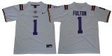 LSU Tigers Odell #1 Fulton NCAA Football Jersey - white