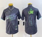 Youth Nike Tampa Bay Rays Brandon Lowe black majestic baseball jersey city version 02