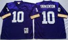 Minnesota Vikings #10 Fran Tarkenton throwback purple NFL Jerseys