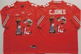 Ohio State Buckeyes C.Jones #12 red fashion college football jersey