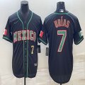 2023 World Cup Mexico #7 Julio Urias black majestic baseball jerseys