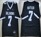 Custom Oklahoma Sooners #7 Spencer Rattler black College Football Jersey