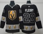 Custom Adidas Vegas Golden Knights #29 Marc Andre Fleury black fashion hockey Jersey