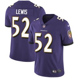 Baltimore Ravens #52 Lewis Nike Purple Color Rush Limited Jersey