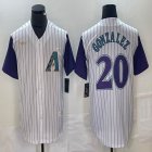 Arizona Diamondbacks #20 Luis Gonzalez white throwback Baseball Jersey