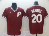 Nike Philadelphia Phillies #20 Mike Schmidt red throwback baseball jersey