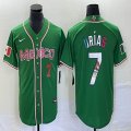 2023 World Cup Mexico #7 Julio Urias green majestic baseball jerseys 205