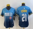 Youth Nike Philadelphia Phillies #21 Garrett Stubbs blue majestaic baseball jersey city version 01