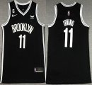 Nike Brooklyn Nets #11 Kyrie Irving black NBA Jerseys 6 patch -XD