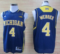 Adidas Michigan Wolverines Chirs Webber 4 Basketball Authentic Jerseys - Navy Blue