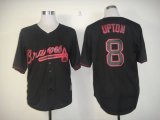 Atlanta Braves #8 Justin Upton Black MLB Jerseys