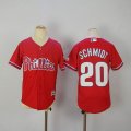 Youth Philadelphia Phillies #20 Mike Schmidt red Majestic baseball jerseys