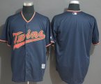 Minnesota Twins blank blue majestic mlb baseball Jersey