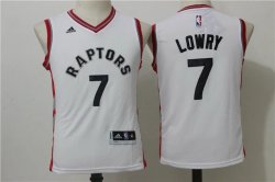 Youth Toronto Raptors #7 Kyle Lowry White Stitched NBA Jerseys