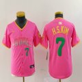 Youth Nike San Diego Padres #7 Ha Seong Kim pink MLB Baseball jerseys Joint name-BD 03