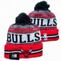 2024 Chicago Bulls red black white NBA Sports Cuffed Knit Hats