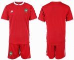 2018 World Cup Morocco team red soccer jersey home