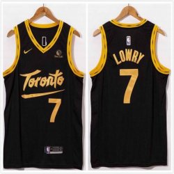 Nike Toronto Raptors #7 Kyle Lowry black basketball Jersey city version -XD