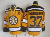 Boston Bruins Patrice Bergeron #37 yellow CCM hockey jersey Winter patch