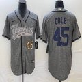 Nike New York Yankees #45 Gerrit Cole Hemp grey majestic baseball Jersey Joint name