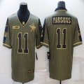 Nike Dallas Cowboys #11 Micah Parsons green 2021 Salute to Service Limited Jersey-BD