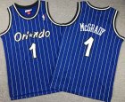 Youth Orlando Magic #1 Tracy Mcgrady blue Throwback basketball jersey-XD