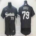 Nike Chicago White Sox #79 Jose Abreu black Flexbase Authentic Collection Jersey city version-BD