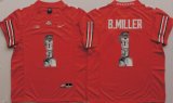 Ohio State Buckeyes Braxton Miller #1 red fashion college football jersey(1)