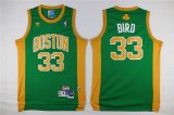 Boston Celtics #33 #33 Larry Bird green gold nba jerseys